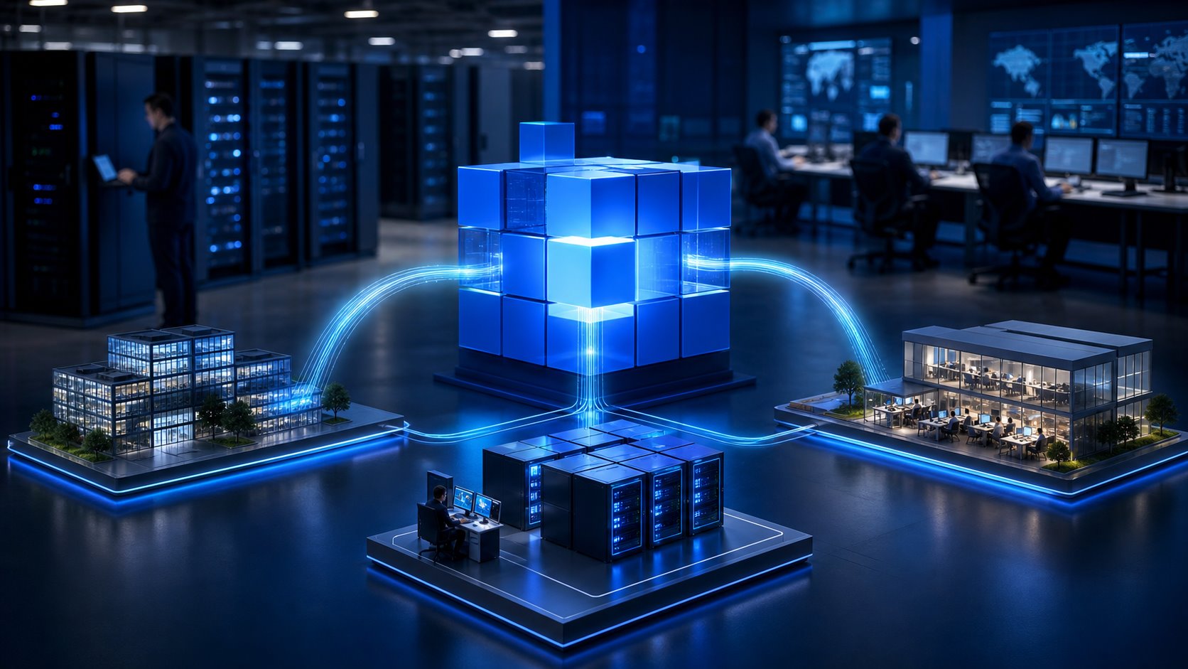 Rappresentazione della piattaforma Calypso distribuita in cloud, on premise e tramite partner